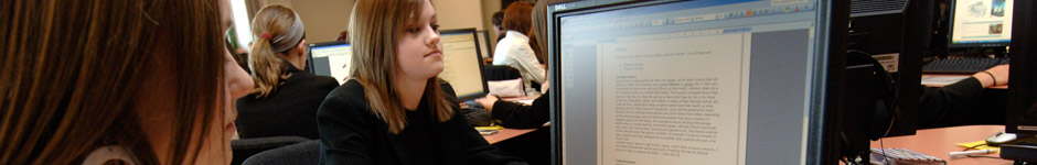 Students working